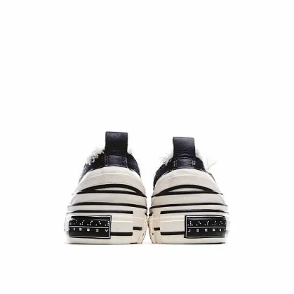 Picture of XVESSEL GOP LOW CANVAS VULCANIZED SNEAKERS "BLACK, BEIGE AND WHITE TASSEL" F19X001