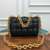 Picture of BV CHAIN BAG SIZE: 26X18CM BLACK GOLD