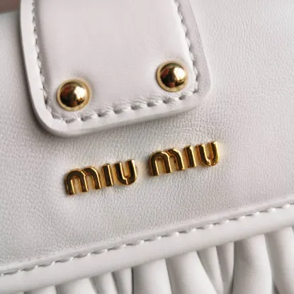 Picture of miu miu bronze metal white Model: 5BH188 size: L16.5, H24, W6.5