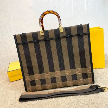 Picture of Fendi striped fabric shopping bag Ref: 8862