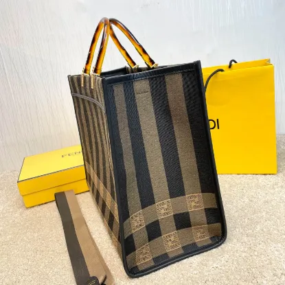 Picture of Fendi striped fabric shopping bag Ref: 8862