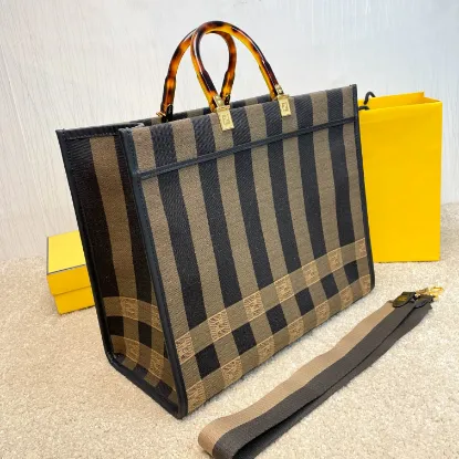 Picture of Fendi striped fabric shopping bag Ref: 8862