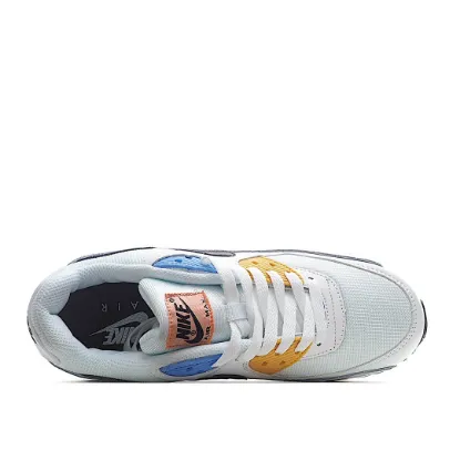 Picture of NIKE AIR MAX 90 "SOLAR FLARE" WHITE, BLUE AND YELLOW