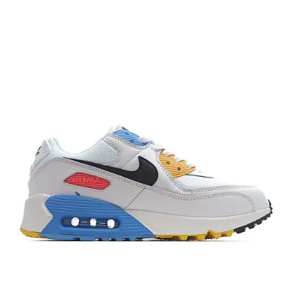 Picture of NIKE AIR MAX 90 "SOLAR FLARE" WHITE, BLUE AND YELLOW