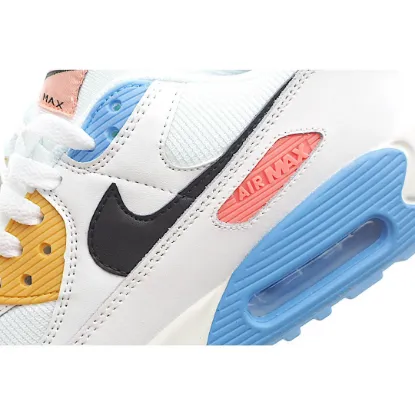 Picture of NIKE AIR MAX 90 "SOLAR FLARE" WHITE, BLUE AND YELLOW