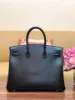 Picture of Birkin box black with gold buckle