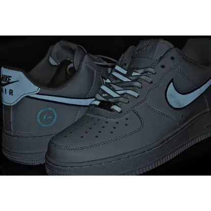 Picture of FRAGMENT DESIGN X NIKE AIR FORCE 1 LOW WHITE AND BLUE LOW TOP 3M