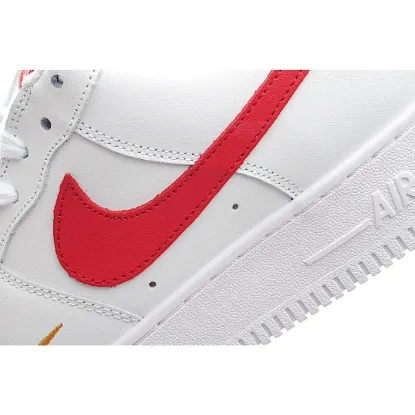 Picture of NIKE AIR FORCE 1 '07 ESSENTIAL WHITE AND RED LOW TOP