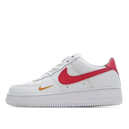 Picture of NIKE AIR FORCE 1 '07 ESSENTIAL WHITE AND RED LOW TOP