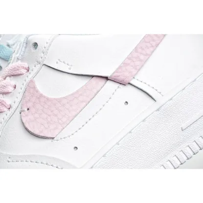 Picture of NIKE AIR FORCE 1 '07 LUXE WHITE PINK GREEN LOW TOP