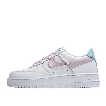 Picture of NIKE AIR FORCE 1 '07 LUXE WHITE PINK GREEN LOW TOP