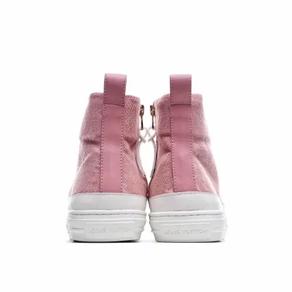 Picture of LOUIS VUITTON STELLAR SNEAKER BOOT CASUAL WHITE BOARD SHOES PINK/BLUE