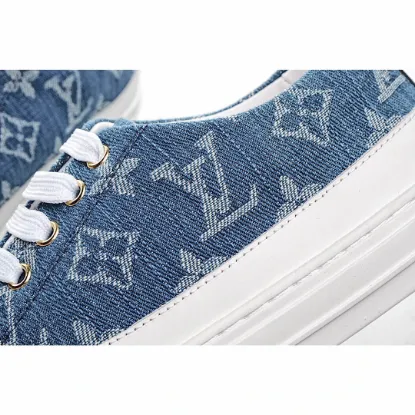 Picture of LOUIS VUITTON STELLAR SNEAKER BOOT CASUAL WHITE BOARD SHOES PINK/BLUE