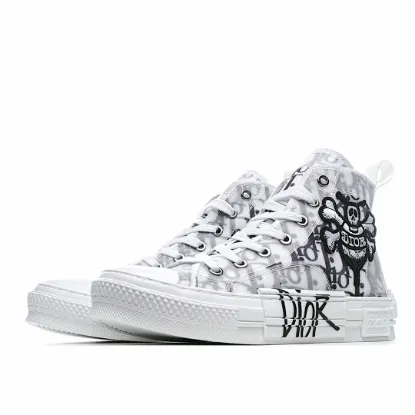 Picture of Dior B23 Oblique Slip-on Low Top Sneakers Sheer Print Sneakers