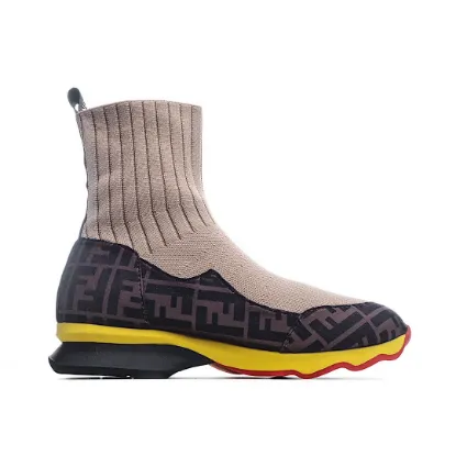 Picture of Fendi Knitted Stretch Martin Boots