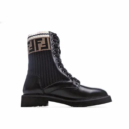 Picture of Fendi Knitted Stretch Martin Boots