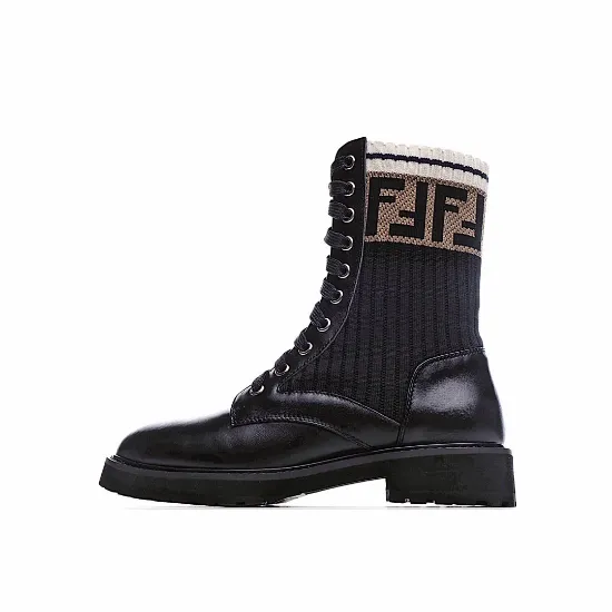 Picture of Fendi Knitted Stretch Martin Boots