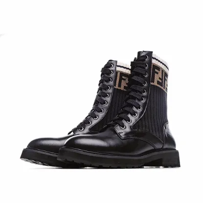 Picture of Fendi Knitted Stretch Martin Boots