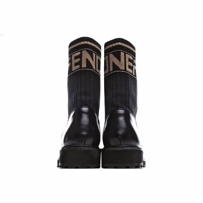 Picture of Fendi Knitted Stretch Martin Boots