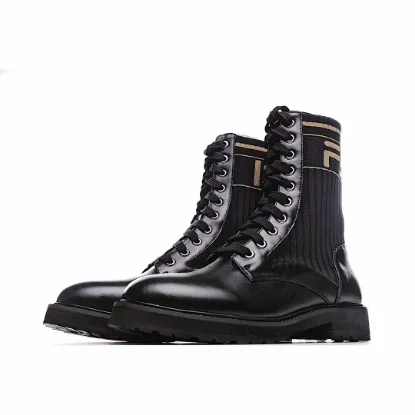 Picture of Fendi Knitted Stretch Martin Boots