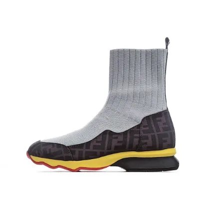 Picture of Fendi Knitted Stretch Martin Boots