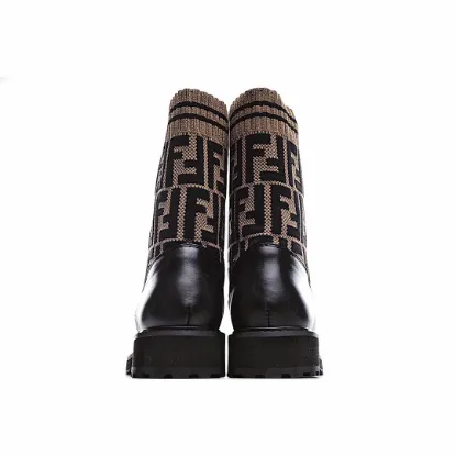 Picture of Fendi Knitted Stretch Martin Boots