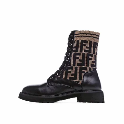 Picture of Fendi Knitted Stretch Martin Boots