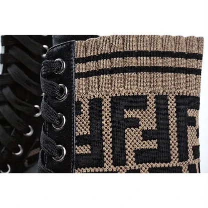 Picture of Fendi Knitted Stretch Martin Boots