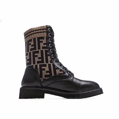 Picture of Fendi Knitted Stretch Martin Boots