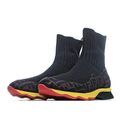 Picture of Fendi Knitted Stretch Martin Boots