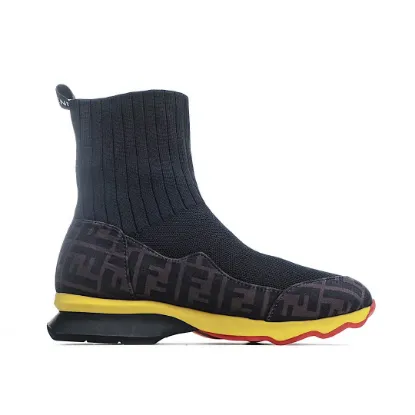 Picture of Fendi Knitted Stretch Martin Boots