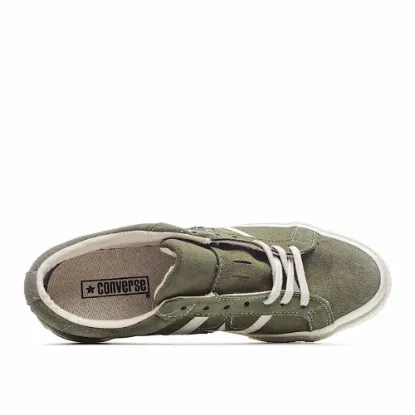 Picture of CONVERSE jack star STARBARS SUEDE olive green canvas shoes