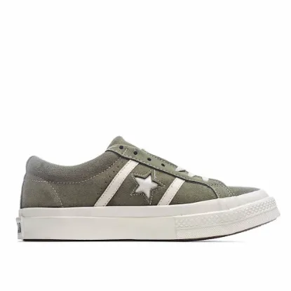 Picture of CONVERSE jack star STARBARS SUEDE olive green canvas shoes