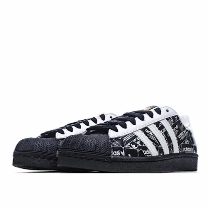 Picture of Adidas Superstar 'All Over Print - Black'