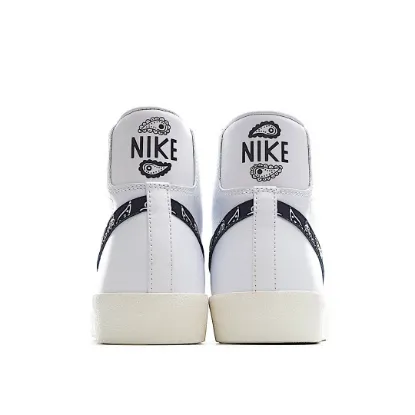 Picture of NIKE BLAZER MID 77 MID-TOP SNEAKERS WHITE AND BLACK CASHEW FLOWER