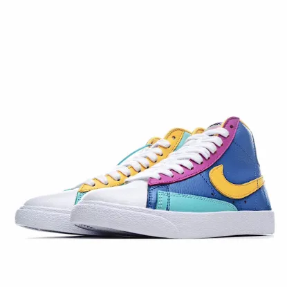 Picture of NIKE BLAZER MID GS 'AURORA PURPLE ORANGE'