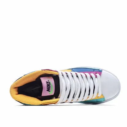 Picture of NIKE BLAZER MID GS 'AURORA PURPLE ORANGE'