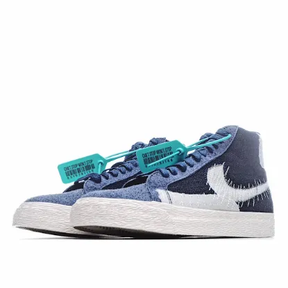 Picture of NIKE BLAZER MID SB'SASHIKO PACK --MYSTIC NAVY'