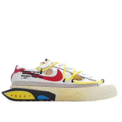 Picture of NIKE OFF-WHITE X BLAZER LOW 'WHITE UNIVERSITY RED'