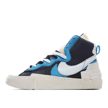 Picture of NIKE SACAI X BLAZER MID 'BLACK BLUE'