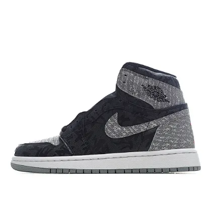 Picture of Air Jordan 1 High OG AJ1 High Top Series Black Grey