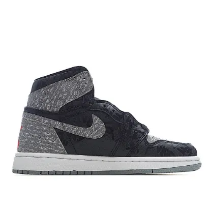 Picture of Air Jordan 1 High OG AJ1 High Top Series Black Grey