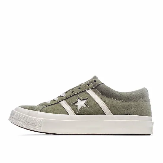 Picture of CONVERSE jack star STARBARS SUEDE olive green canvas shoes