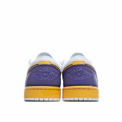 Picture of Air Jordan 1 Low Joe 1 Low Basketball Shoes Purple Gold Lakers