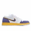 Picture of Air Jordan 1 Low Joe 1 Low Basketball Shoes Purple Gold Lakers