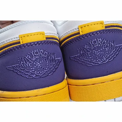 Picture of Air Jordan 1 Low Joe 1 Low Basketball Shoes Purple Gold Lakers