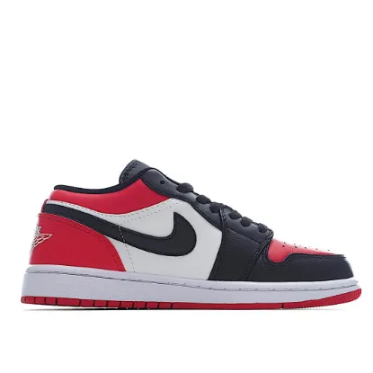 Picture of Air Jordan 1 Low Low Top Retro Culture Basketball Shoes Black Red Toe