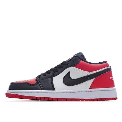 Picture of Air Jordan 1 Low Low Top Retro Culture Basketball Shoes Black Red Toe