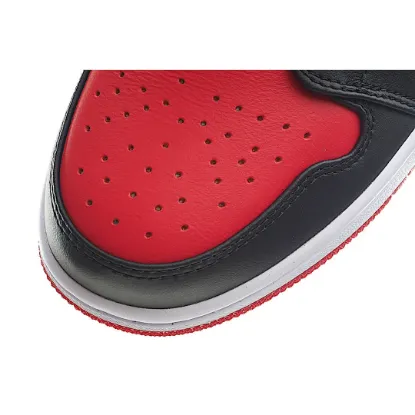 Picture of Air Jordan 1 Low Low Top Retro Culture Basketball Shoes Black Red Toe