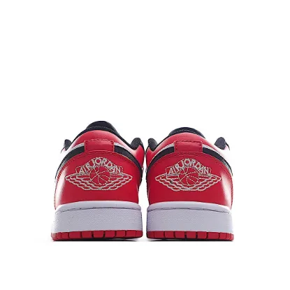 Picture of Air Jordan 1 Low Low Top Retro Culture Basketball Shoes Black Red Toe